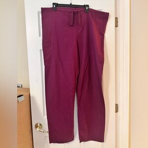 Cherokee Workwear Maroon Unisex Scrub Pants Size